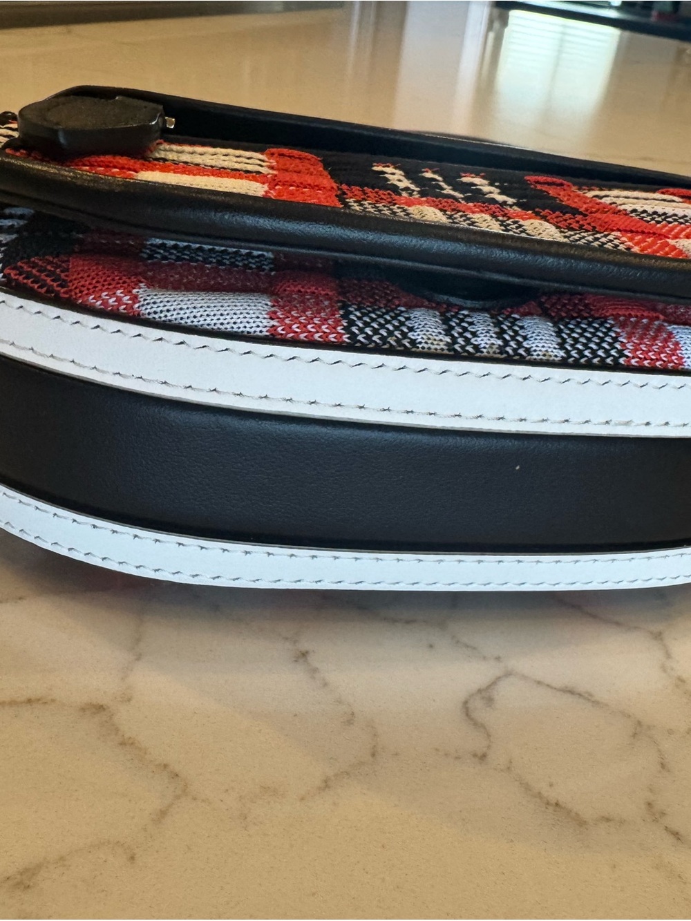 Burberry Red Black White Plaid Mini Shoulder Bag - Picture 7 of 12